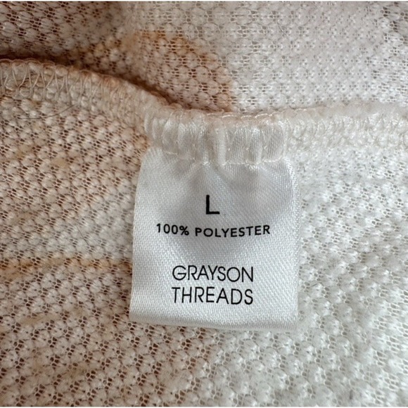 Barbie Fleece Hoodie Pink Orange Flowers Embroidered Logo Girlhood Mattel Sz L - Picture 6 of 9